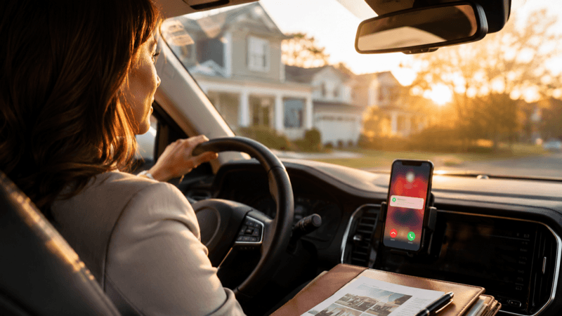 Busy real estate office with phone ringing and overwhelmed staff — missed calls cost real estate businesses thousands per week
